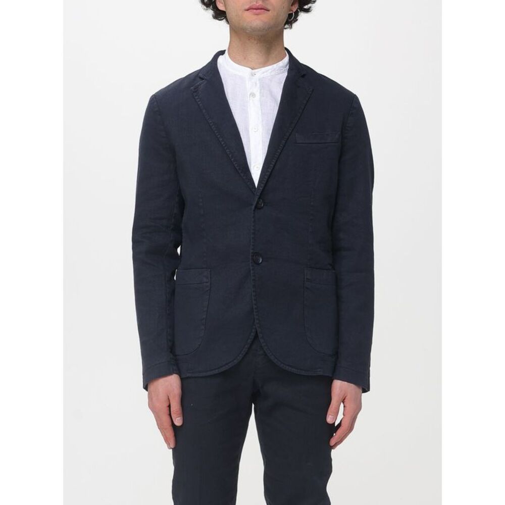 Mason's Single Breasted Cotton And Linen Blazer